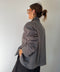 Blazer à bouton rayé - gris