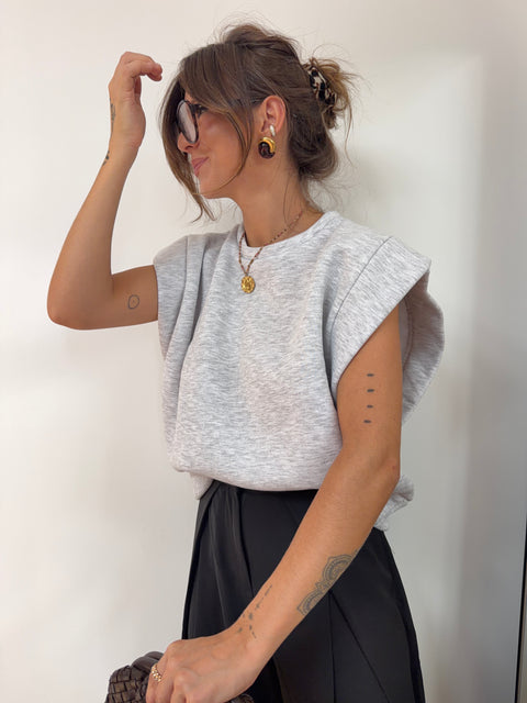 Sweat gris avec détails - Paula