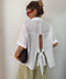 Chemise en gaze de coton dos nu - blanche