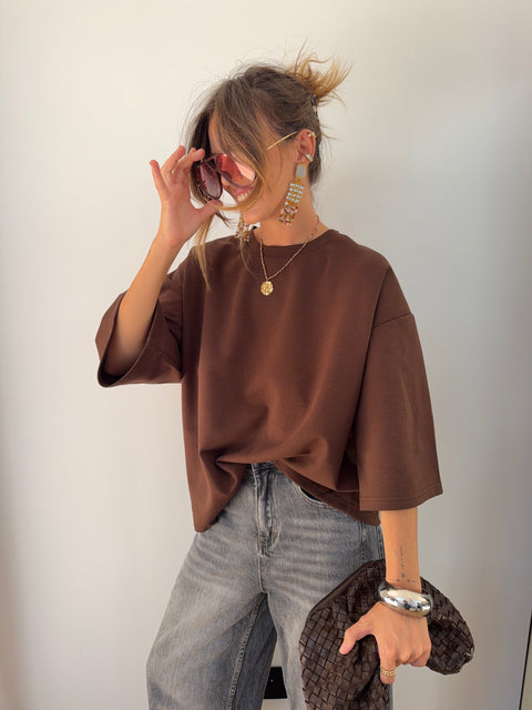 T-shirt coeur - chocolat