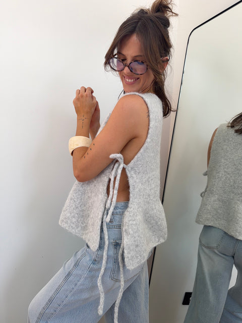 Pull à noeuds - gris