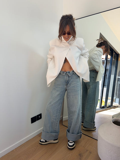 Jeans à revers - bleu vintage