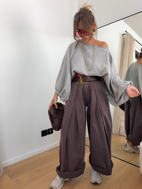 Pantalon  & ceinture Brune  - choco (pré commande novembre 2026)