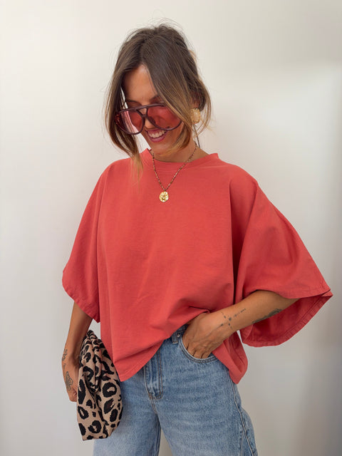 T-shirt épais parfait - corail