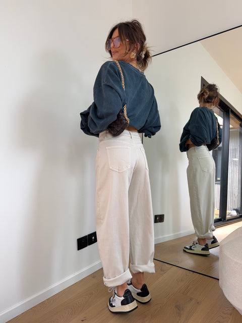 Jeans ballon beige