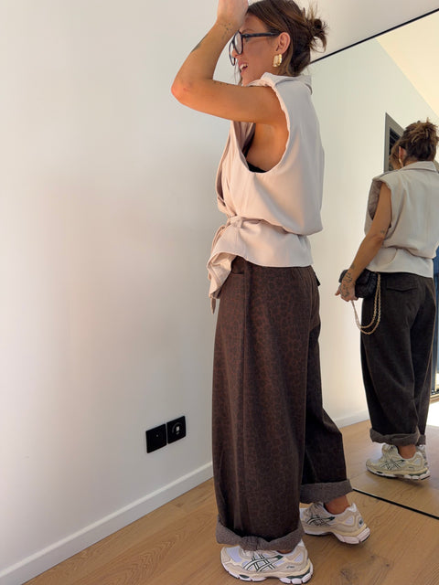 Pantalon ballon léopard