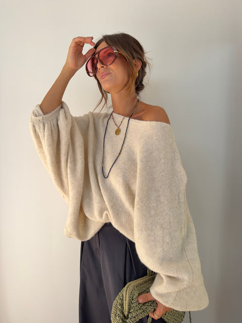 Pull oversize - beige