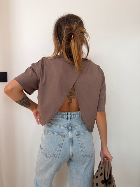 T-shirt Mia Lover's - café
