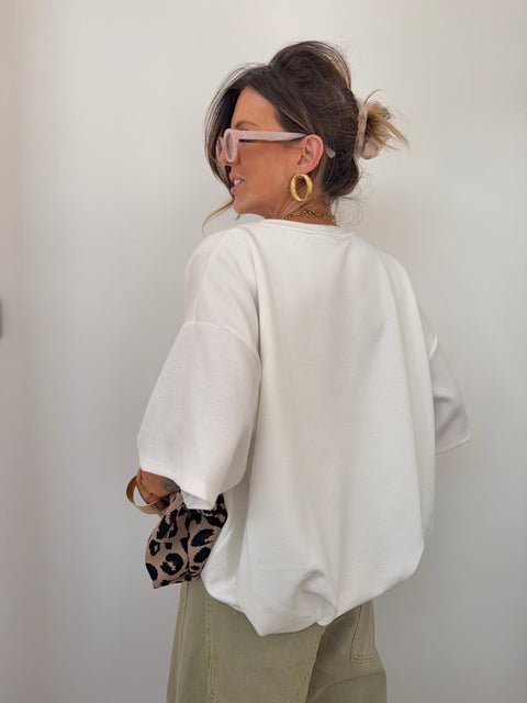 T-shirt bouffant - blanc