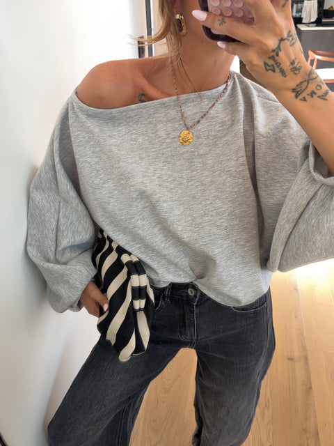 T-shirt bouffant gris