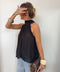 Haut dentelle en transparence - noir