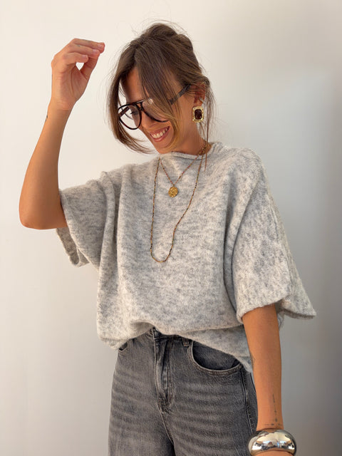 Pull Paris - gris chiné