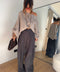 Pantalon droit - gris