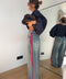 Jeans à bandes rouges (pré commande)