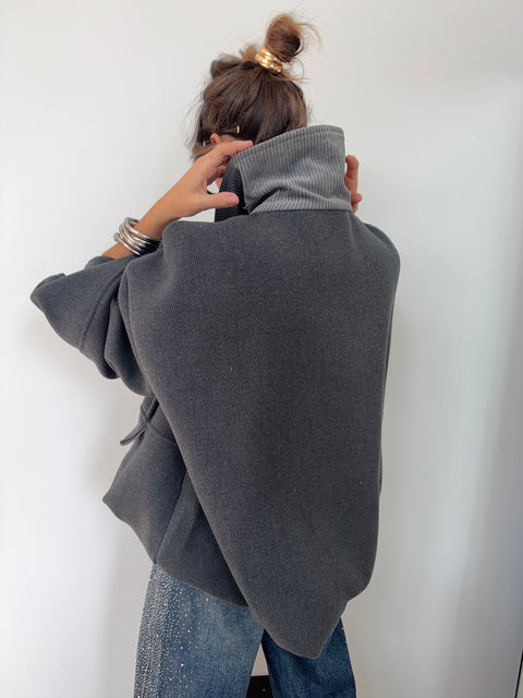 Veste loose - grise anthracite