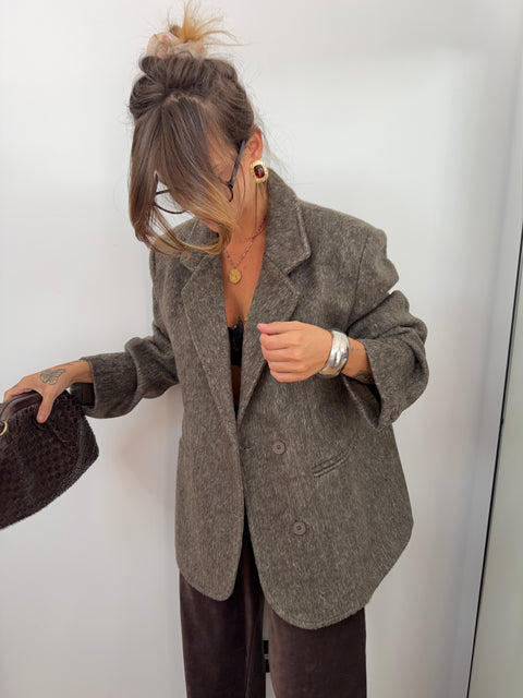 Veste blazer lainage - cacao