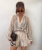 Blouse à motifs - beige