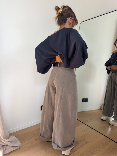Pantalon & ceinture Brune - taupe (en pré-commande)