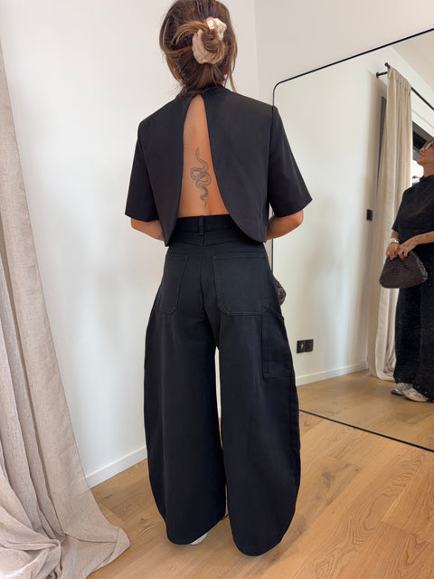 Jeans ballon noir - June