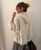 Veste à capuche oversize grise chiné