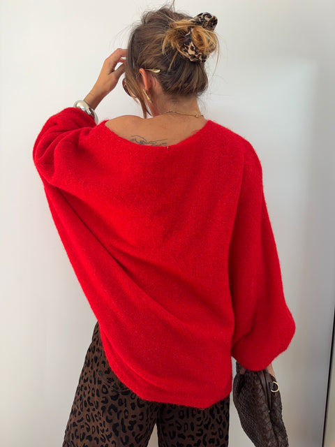 Pull oversize - rouge