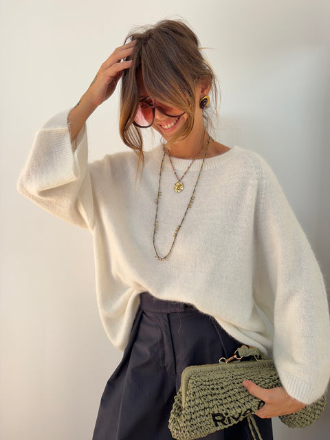 Pull Angora Seoul - blanc
