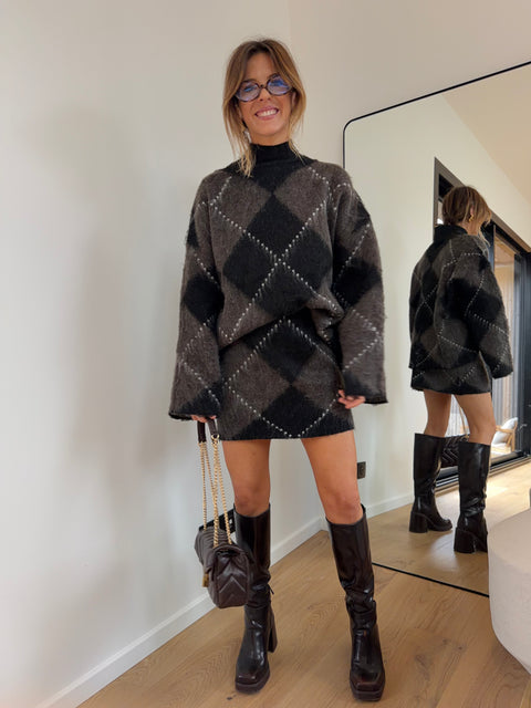Pull à carreaux - Juny
