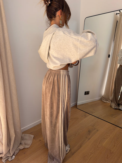 Jogging velours - taupe