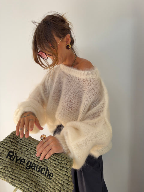 Pull 80% Mohair - beige