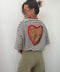 T-shirt coeur - kaki