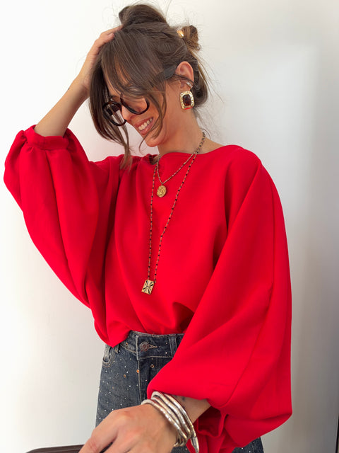 Haut bouffant - rouge