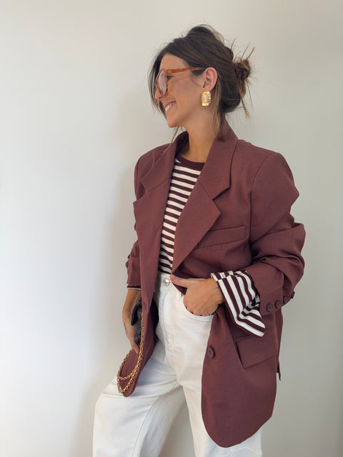 Blazer oversize - terracotta