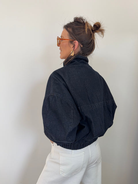 Veste en jeans brut