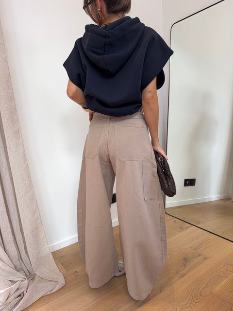 Jeans ballon beige - June