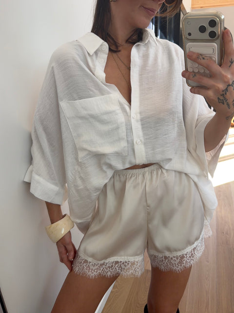 Chemise blanche manches courtes
