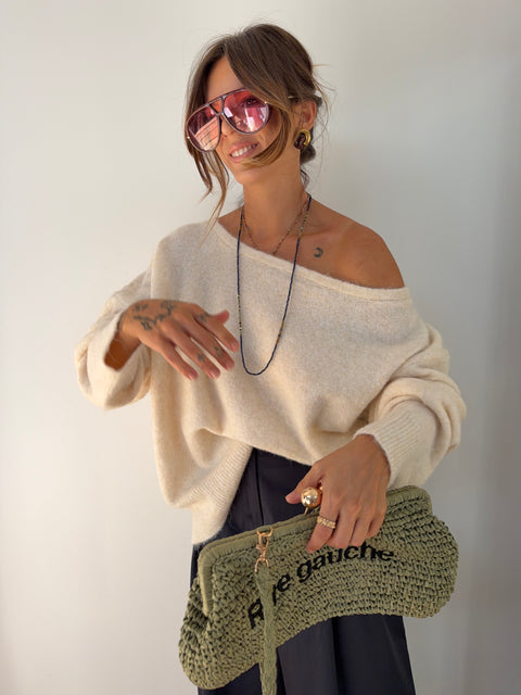 Pull Rome - beige chiné