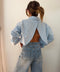 Chemise lin courte Lover's - bleue