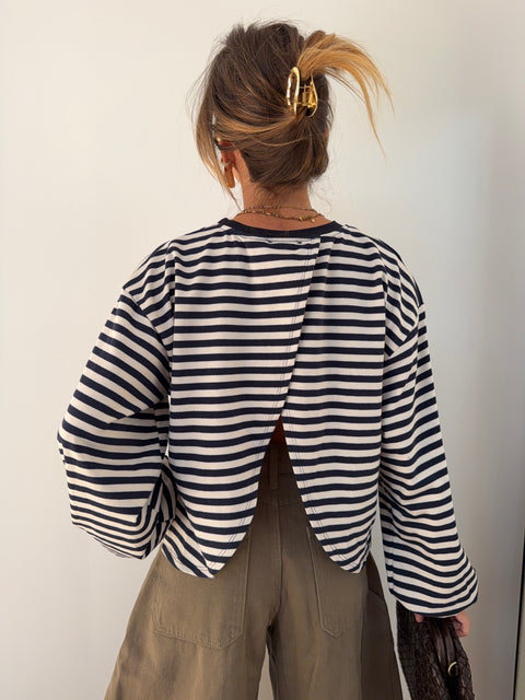Haut MIA rayé - bleu & blanc