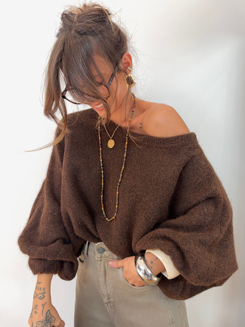 Pull asymétrique - choco