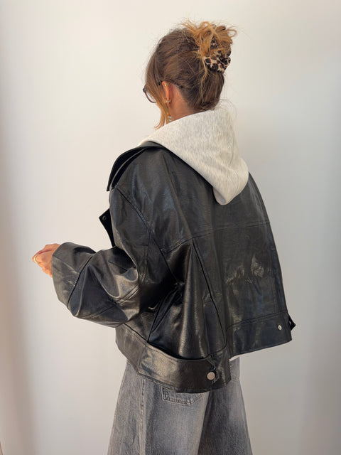 Veste simili - noir
