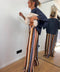 Pantalon à rayures - multicolore