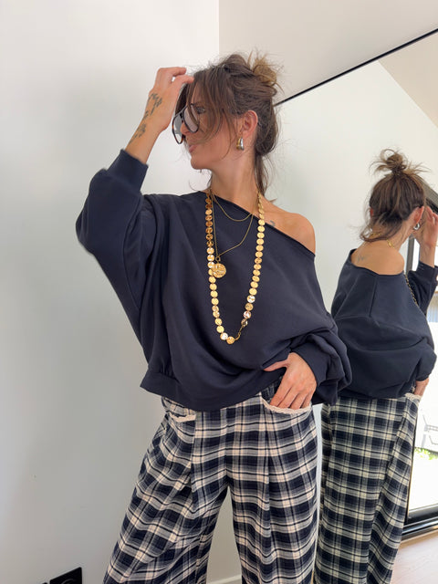 Sweat sans couture - bleu marine