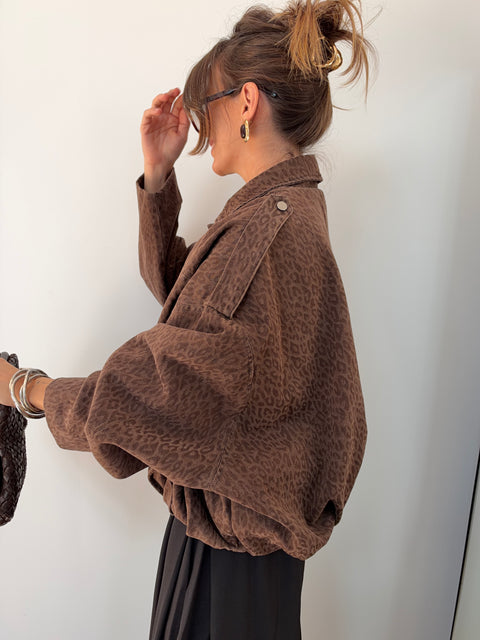 Veste leopard effet velours - Denver