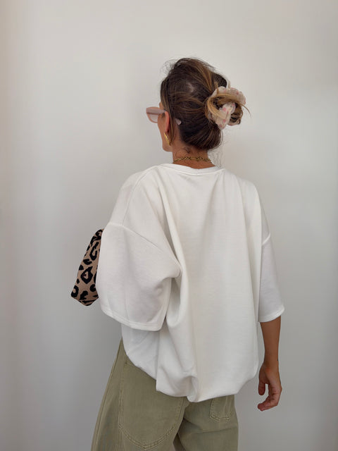 T-shirt bouffant - blanc