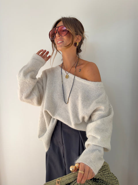 Pull Rome - gris chiné