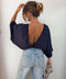 T-shirt Lover's dos nu V - bleu marine