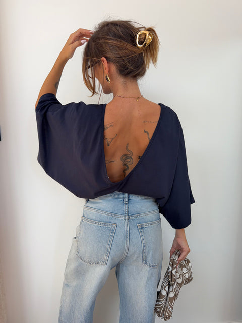 T-shirt Lover's dos nu V - bleu marine