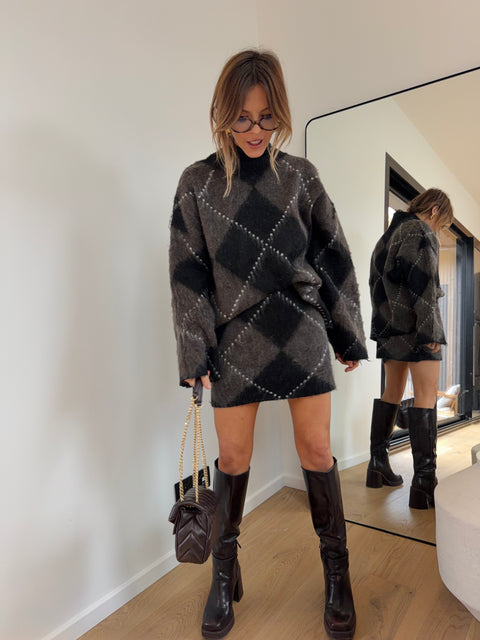 Pull à carreaux - Juny
