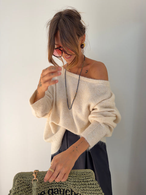 Pull Rome - beige chiné