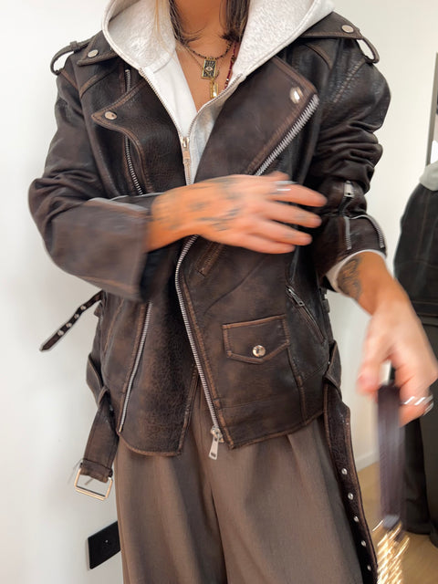 Perfecto oversize - marron chiné